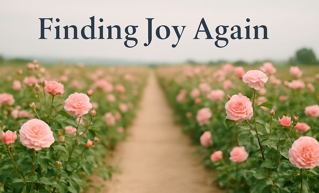 A calm path ahead through grassy fields